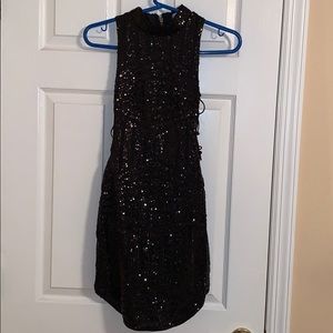 Scallop front Sequin Bodycon Dress